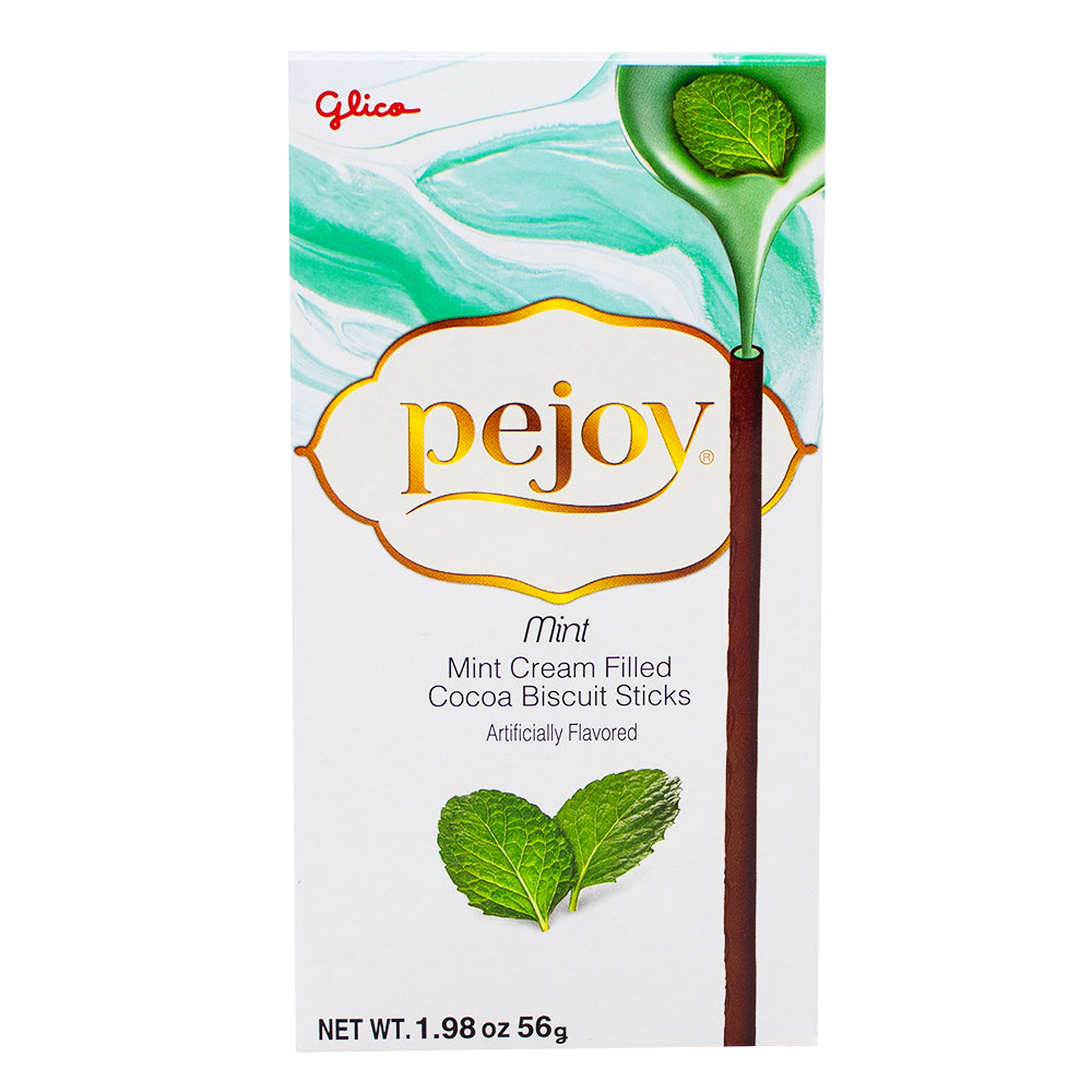 Pejoy Mint - 1.98oz - Pejoy Mint - Mint chocolate - Chocolate biscuits - Mint flavoured snacks