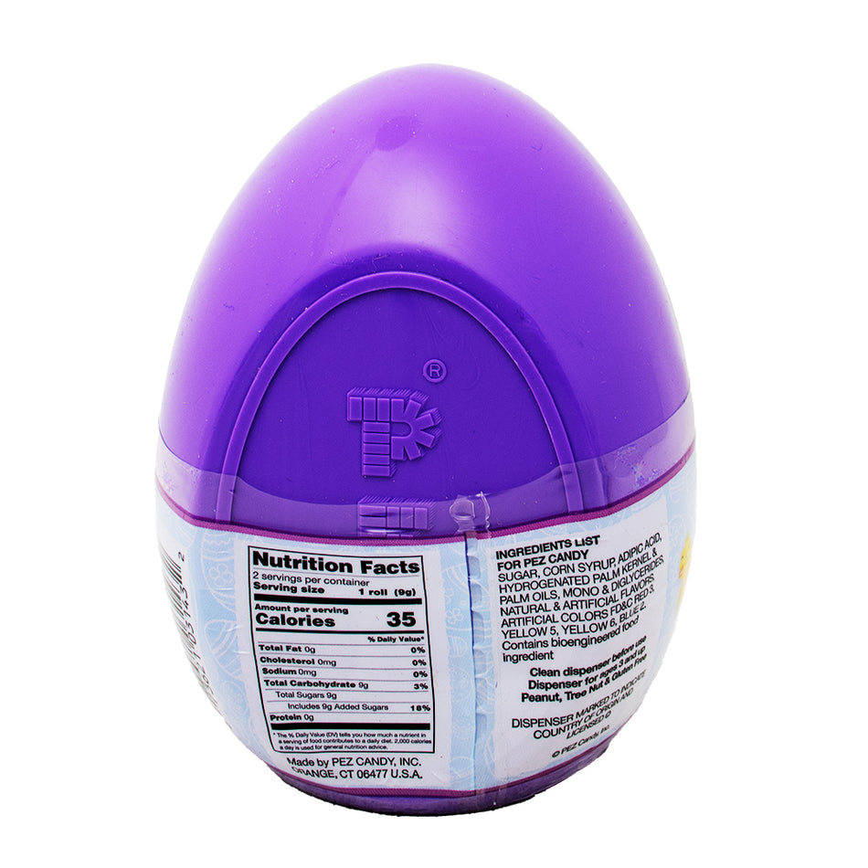 Pez Purple Easter Egg Pink Rabbit Nutrition Facts Ingredients - PEZ - PEZ Candy - Easter Candy - Easter Treats - PEZ Easter Candy