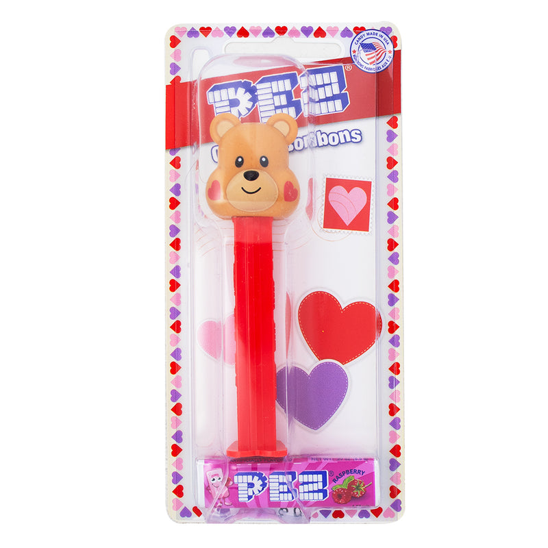 PEZ Valentine Teddy Bear - 16g - PEZ Valentine Teddy Bear - Teddy Bear Candy Dispenser - Valentine's Day Treats - Sweetness Galore - Romantic Candy Surprise - Cuddle Buddy Gift - Adorable PEZ Dispenser - Valentine's Day Gifts - Heartwarming Candy Moments - Teddy Bear Love