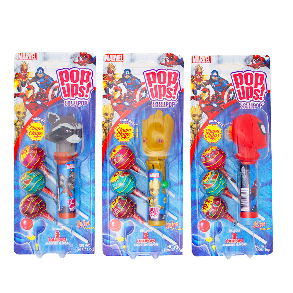 Marvel Pop-Ups Lollipop Set - 36g 