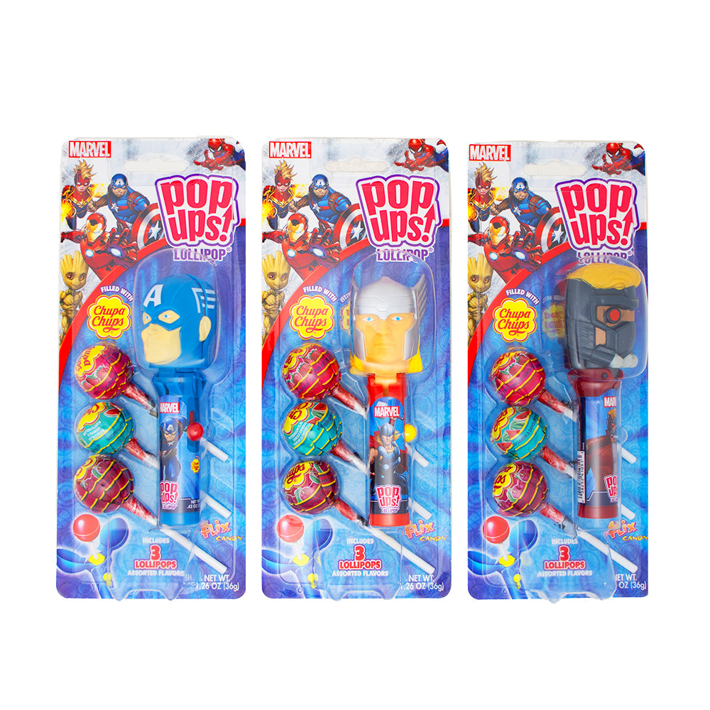 Marvel Pop-Ups Lollipop Set - 36g