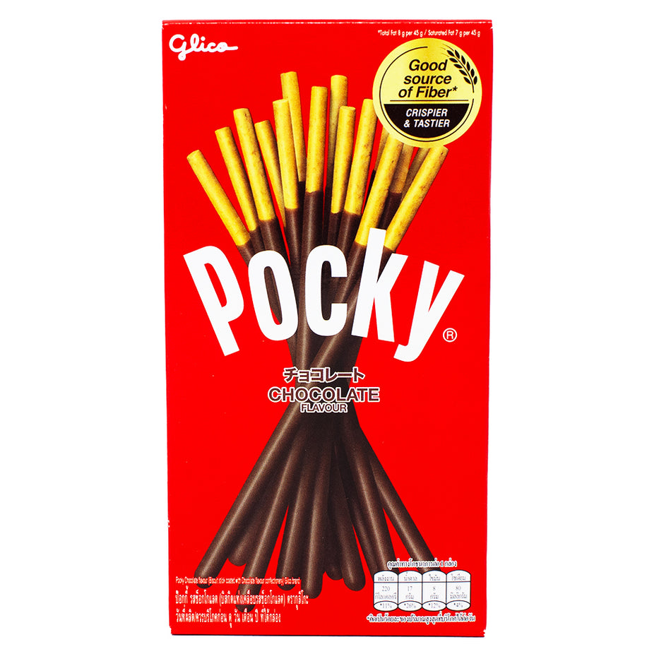 Glico Pocky Chocolate (Thailand) - 43g - Pocky - Pocky Sticks - Chocolate Pocky - Glico Pocky Chocolate - Pocky Flavours - Thai Snacks