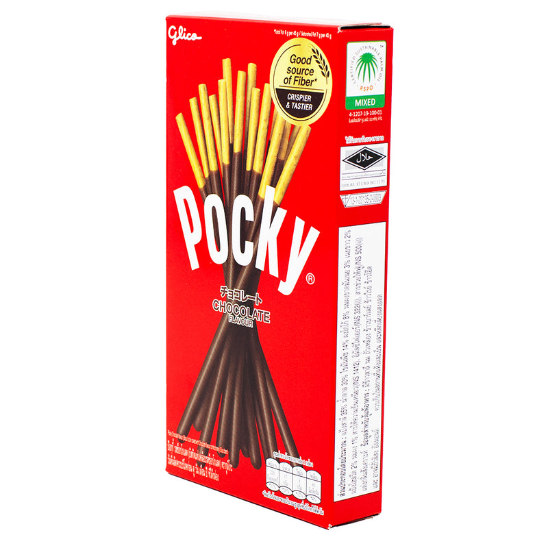 Glico Pocky Chocolate (Thailand) - 43g - Pocky - Pocky Sticks - Chocolate Pocky - Glico Pocky Chocolate - Pocky Flavours - Thai Snacks