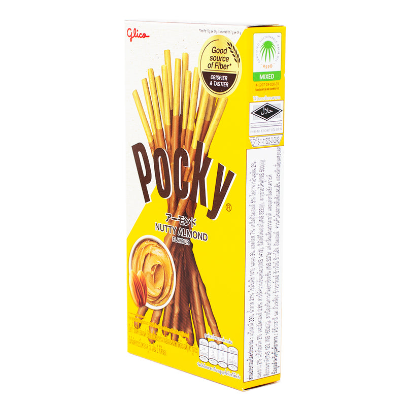 Glico Pocky Nutty Almond (Thailand) - 43g Nutrition Facts Ingredients - Glico Pocky - Pocky - Pocky Sticks - Savoury Snacks - Sweet and Savoury - Glico Pocky Nutty Almond - Almond Candy - Thai Snacks
