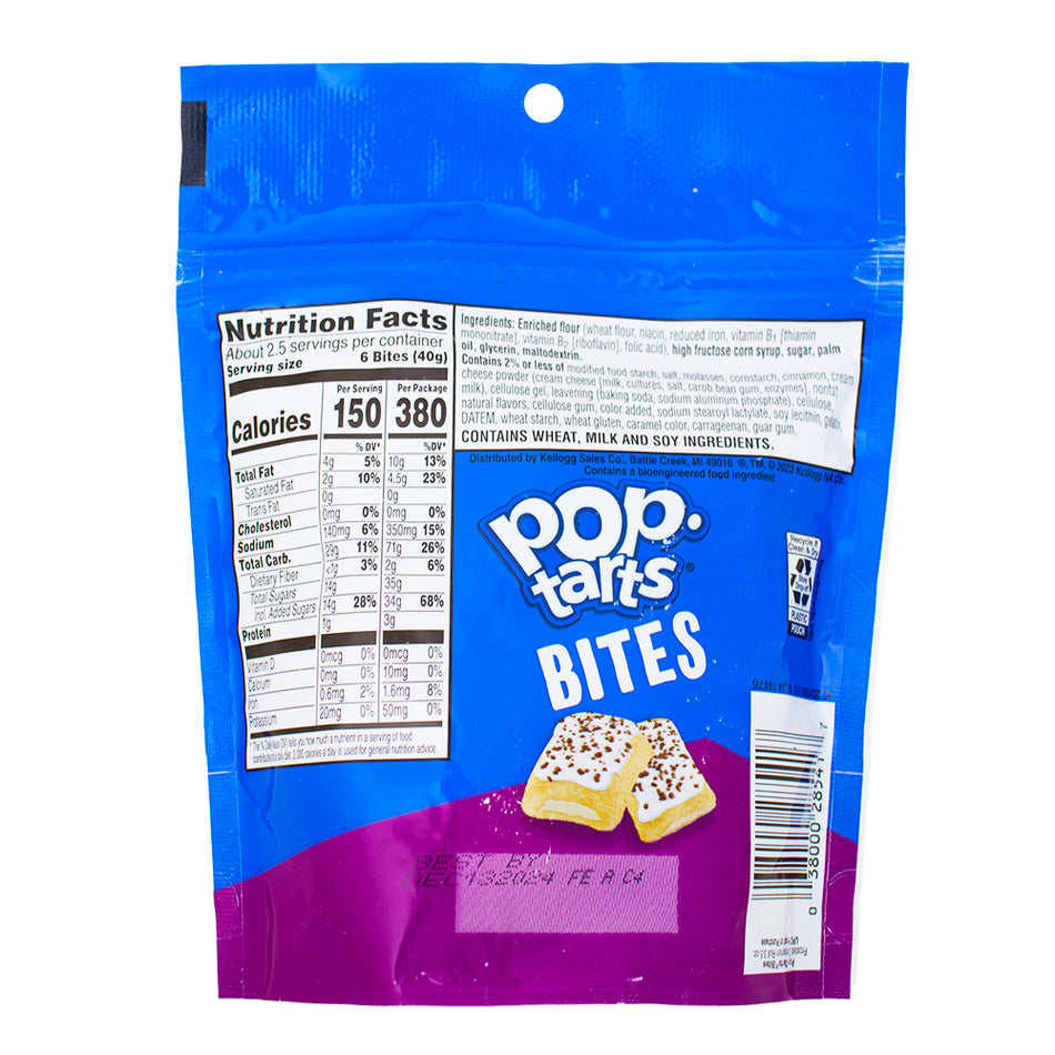 Pop-Tarts Bites Frosted Cinnamon Roll - 3.5oz  Nutrition Facts Ingredients