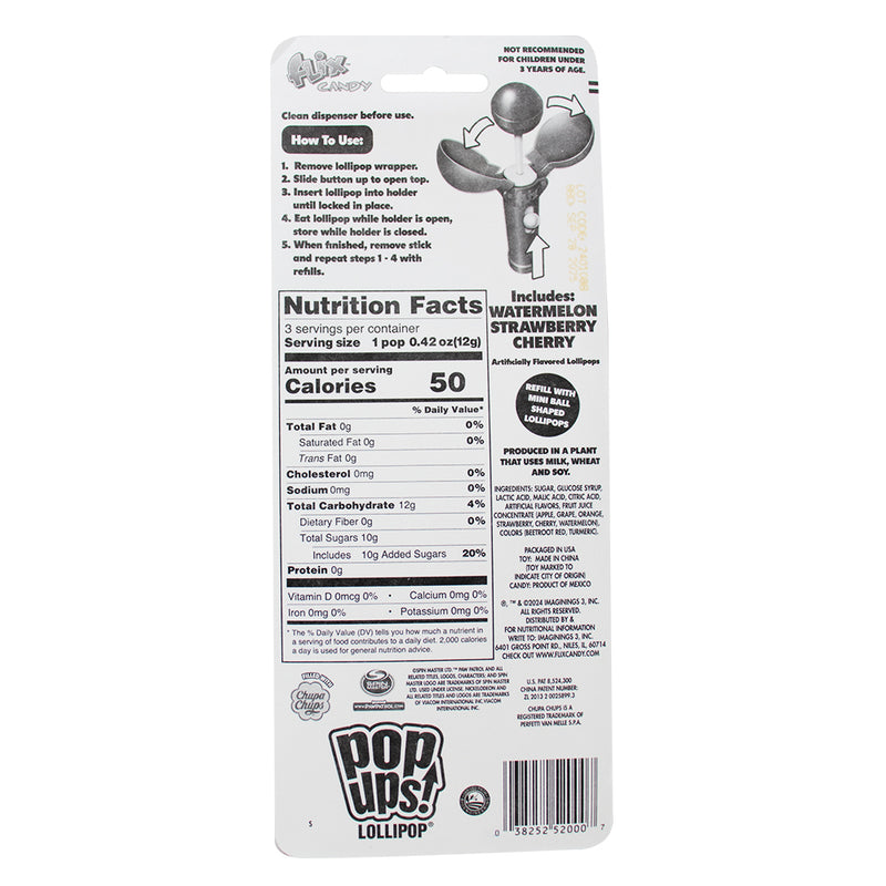 Paw Patrol Pop-Ups Lollipop Set - 36g  Nutrition Facts Ingredients