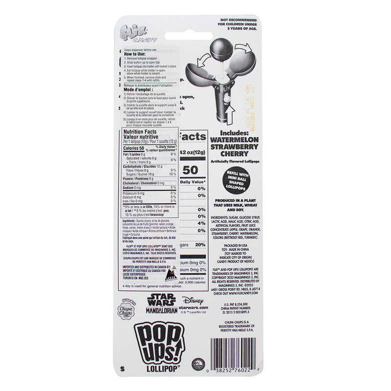Star Wars Mandalorian Pop-Ups Lollipop Set - 36g  Nutrition Facts Ingredients