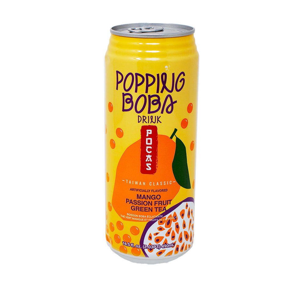Popping Boba Mango Passion Fruit Green Tea Drink - 16.5oz