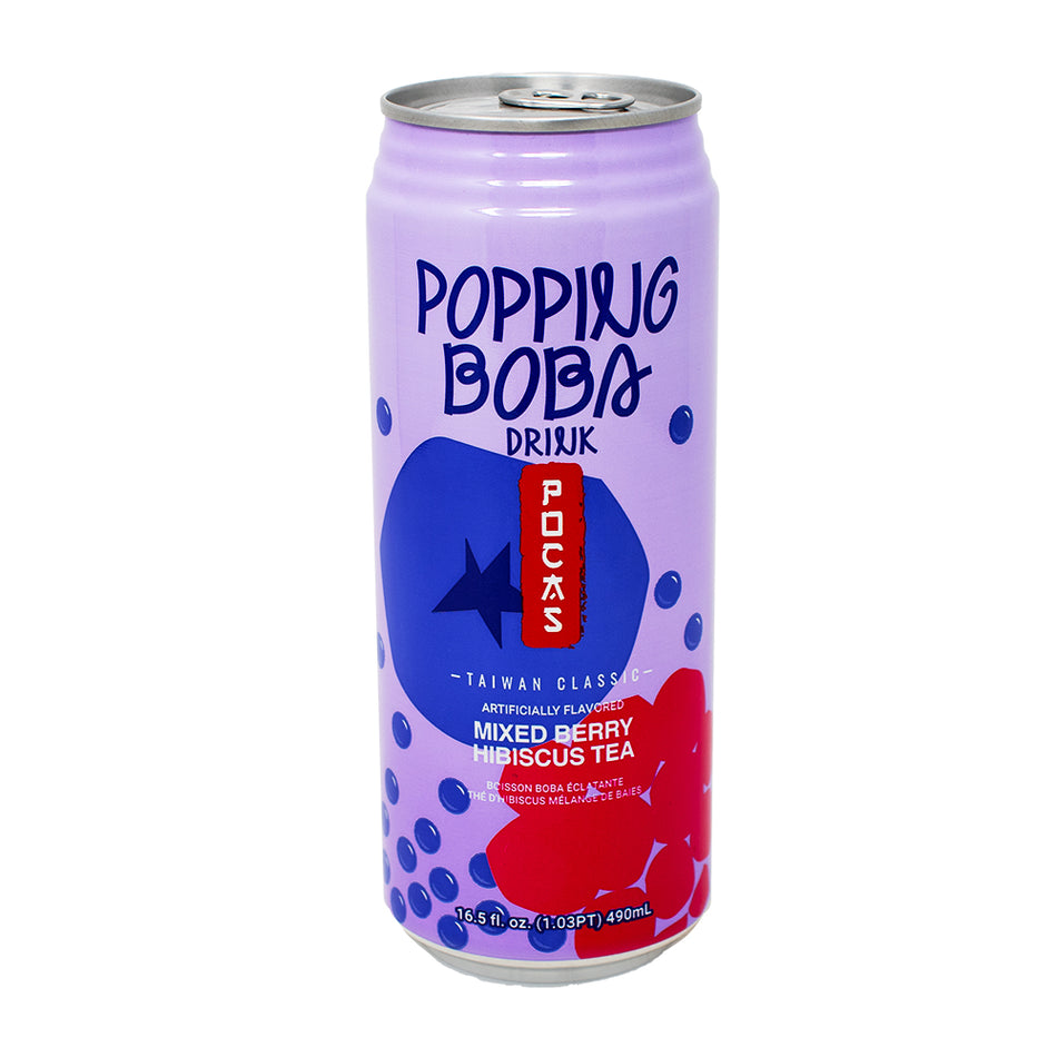 Popping Boba Mixed berry Hibiscus Tea Drink - 16.5oz