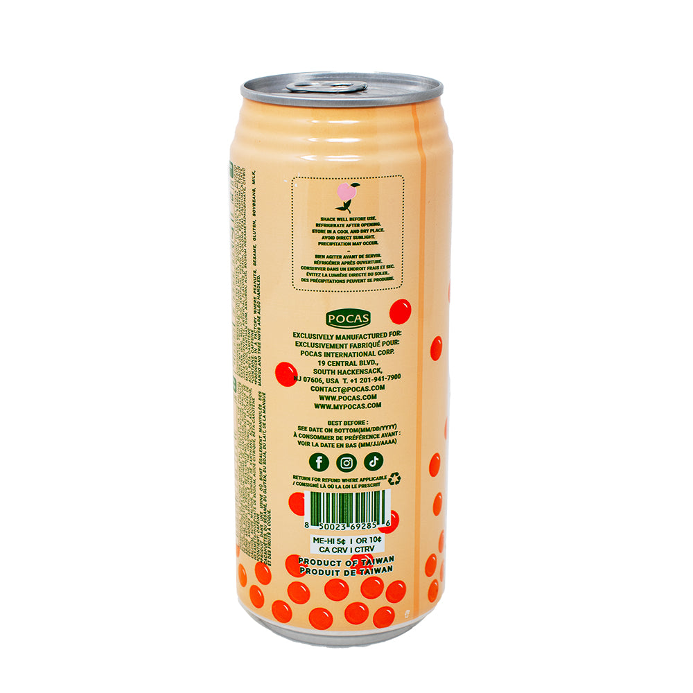Popping Boba Peach Oolong Tea Drink - 16.5oz  Nutrition Facts Ingredients