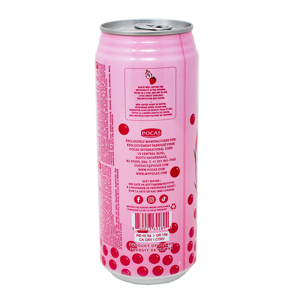Popping Boba Strawberry Dragon Oolong Drink - 16.05oz  Nutrition Facts Ingredients