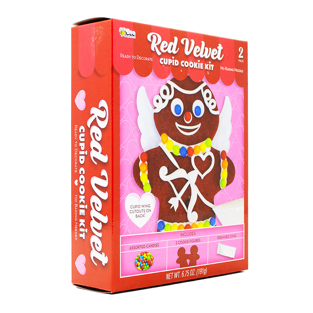 Red Velvet Cupid Cookie Kit - 6.75oz - Red Velvet Cupid Cookie Kit - Valentine's Day Baking- DIY Cookie Decorating - Heart-Shaped Cookie Molds - Romantic Baking Experience - Valentine's Day Gifts - Edible Love Creations - Easy Baking Kit - Heartwarming Cookie Moments - Sweet Valentine's Day Treats - Red Velvet Cupid Cookie - Cookie Kit - Baking Kit