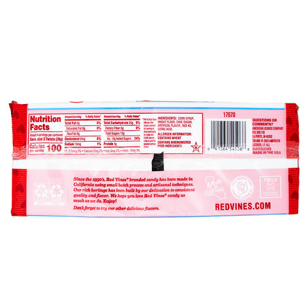 Red Vines Cinnamon Spice - 4oz Nutrition Facts Ingredients - Red Vines Cinnamon Spice - Sweet and Spicy Candy - Valentine's Day Treats - Irresistible Cinnamon Flavour - Romantic Candy Adventure - Passionate Red Vines - Spice up Your Love - Valentine's Day Gifts - Heartwarming Candy Moments - Cinnamon Bliss Delight  - Licorice - Licorice Candy - Red Vines - Red Vines Candy
