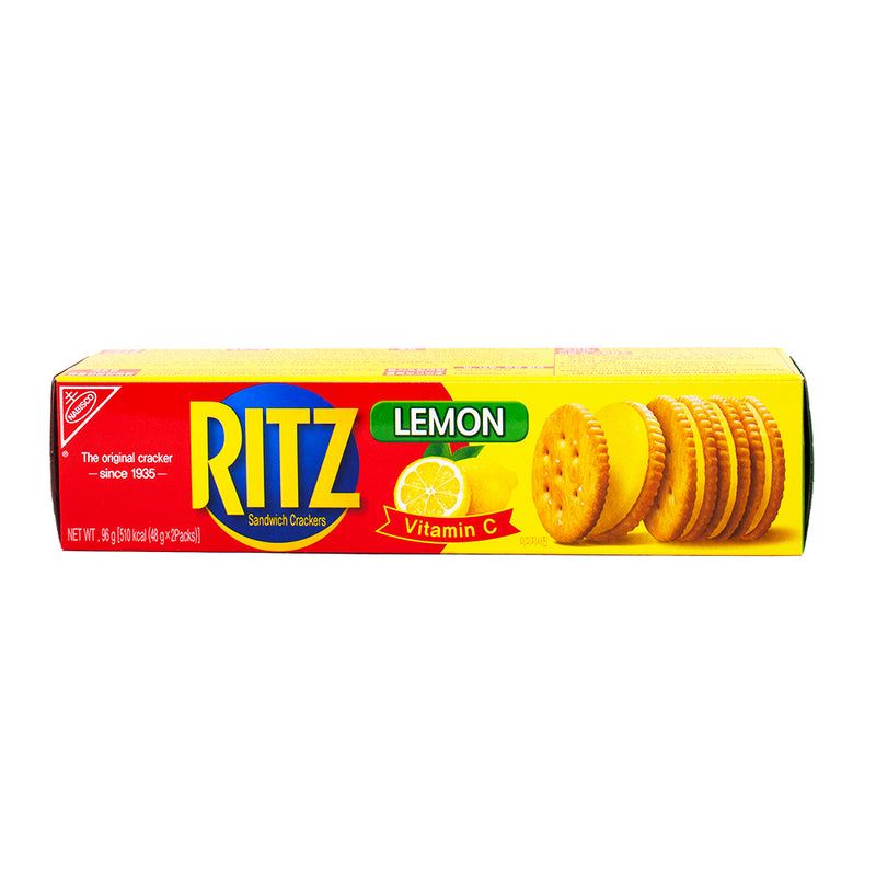 Ritz Crackers Sandwich with Lemon (Korea) - 96g - Ritz Crackers - Ritz Crackers Lemon - Lemon Crackers - Korean Cookies - Korean Snacks - Ritz