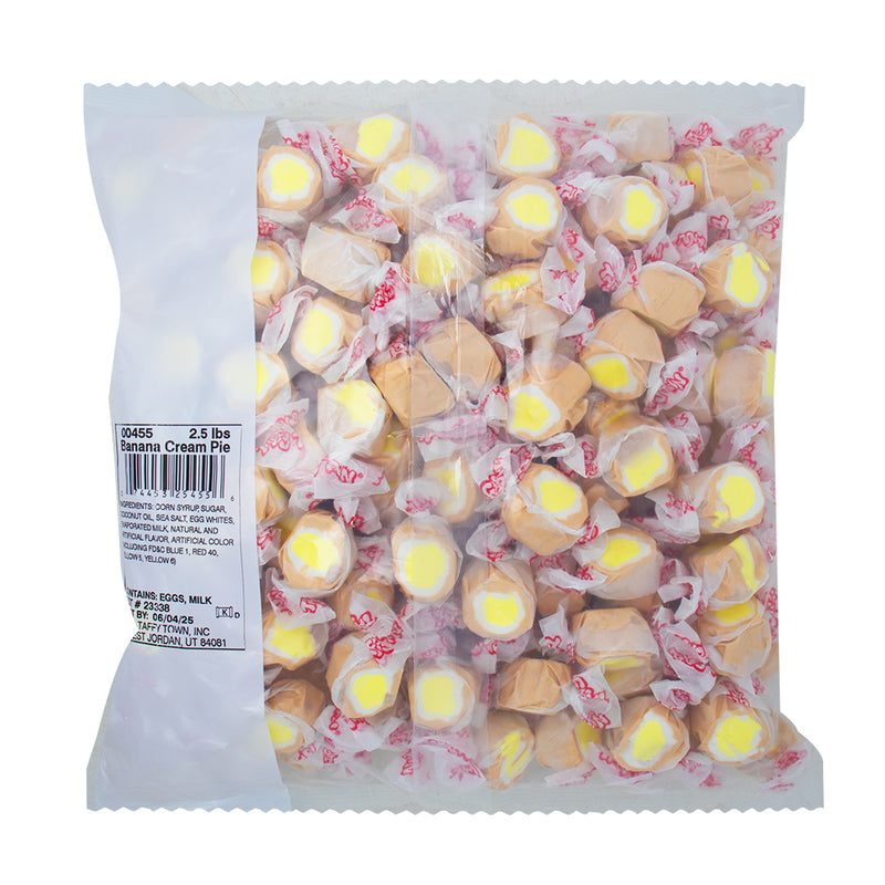 Salt Water Taffy - Banana Cream Pie - 2.5lb  Nutrition Facts Ingredients
