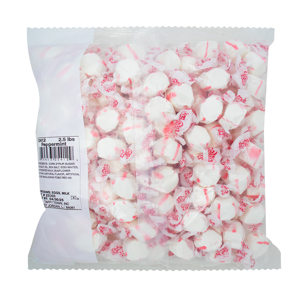 Salt Water Taffy Peppermint - 2.5lbs  Nutrition Facts Ingredients