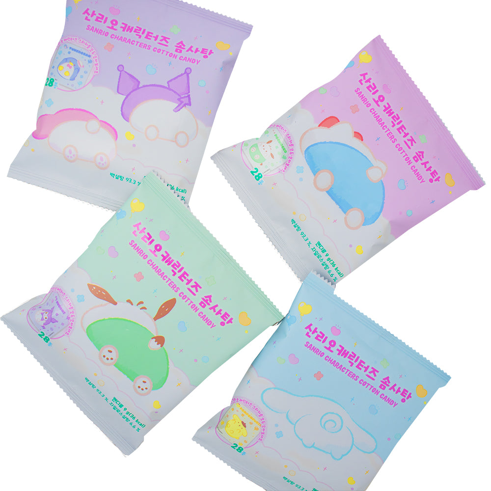 Sanrio Characters Cotton Candy with Sticker (Korea) - 9g