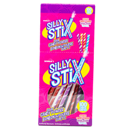 Silly Stix Sour Powder Straws 100ct - 186gSilly Stix Sour Powder Straws 100ct - 186g