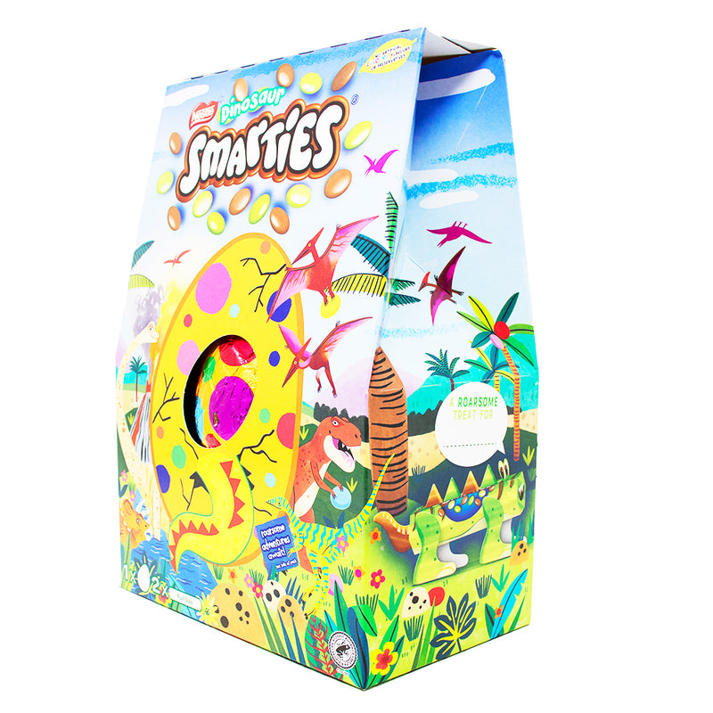 Smarties Giant Dinosaur Egg (UK) - 226g - Smarties - UK Candy - British Candy - UK Chocolate - British Chocolate - Smarties Chocolate - Nestle Smarties - Smarties Giant Dinosaur Egg - Smarties UK - Dinosaur Candy - Dinosaur Chocolate - Dinosaur Egg - Dinosaur Egg Candy