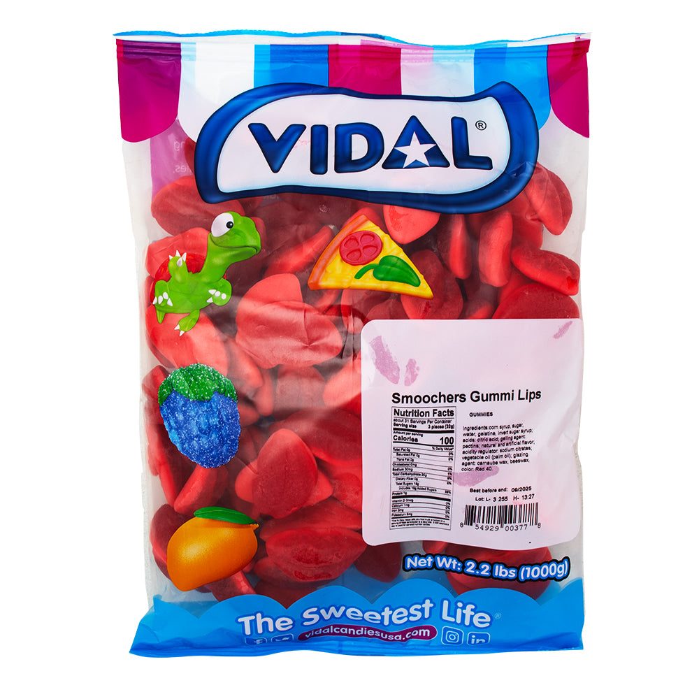Vidal Smoochers Gummi Lips - 2.2lb