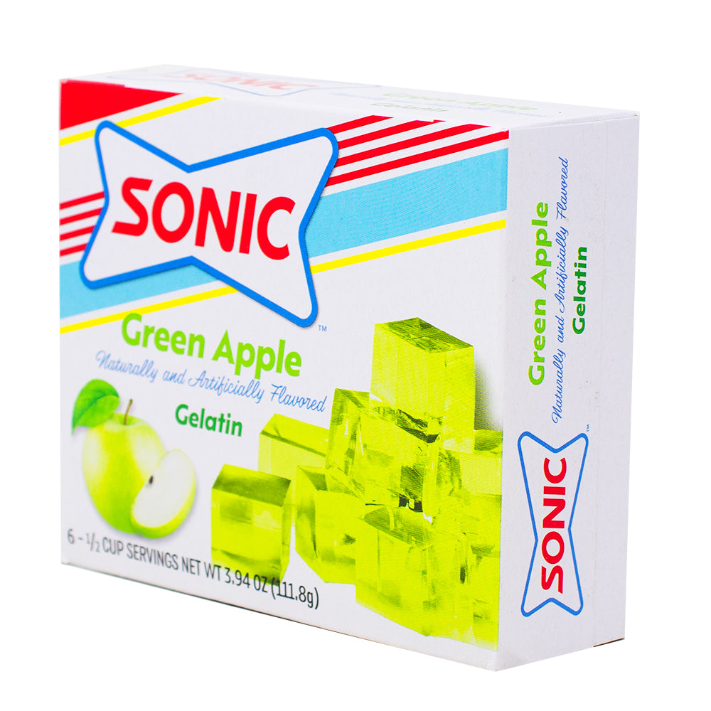 Sonic Gelatin Green Apple - 3.94oz