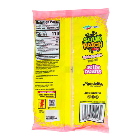 Sour Patch Kids Watermelon Jelly Beans - 10ozSour Patch Kids Watermelon Jelly Beans - 10oz Nutrition Facts Ingredients - Sour Patch Kids Watermelon - Watermelon Jelly Beans - Sour Watermelon Candy - Watermelon Candy - Jelly Bean Assortment - Sour Candy Mix