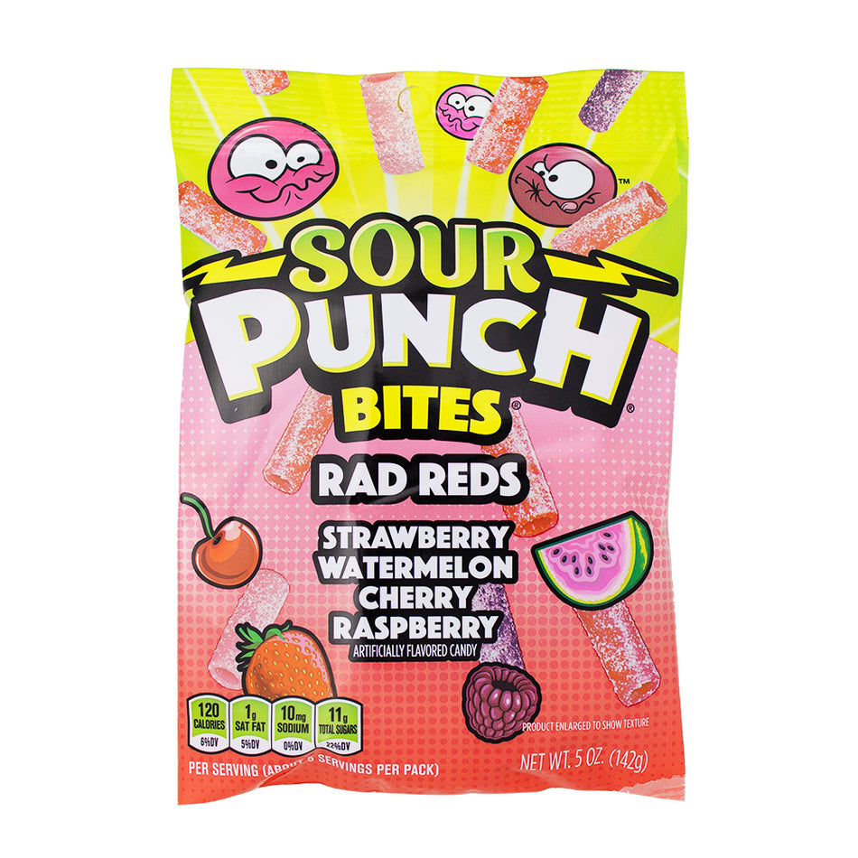 Sour Punch Mini Bites Rad Reds Pouch - 5oz
