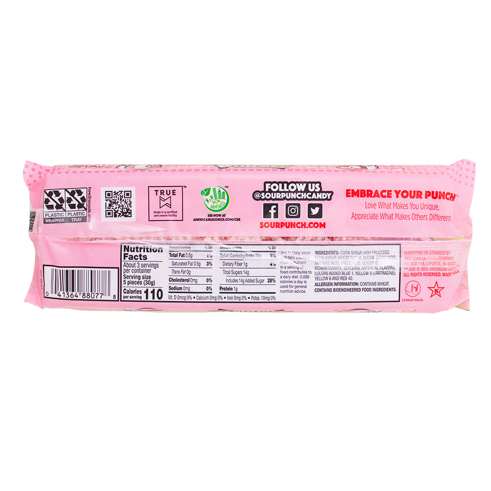 Sour Punch Cupid Straws - 3.2oz Nutrition Facts Ingredients - Sour Punch Cupid Straws - Valentine's Day Candies - Sweet and Sour Love - Cupid's Arrow Treats - Fruity Flavour Burst - Playful Candy Straws - Sweet Memories Journey - Valentine's Day Gifts - Heartfelt Treats - Burst of Love Candy