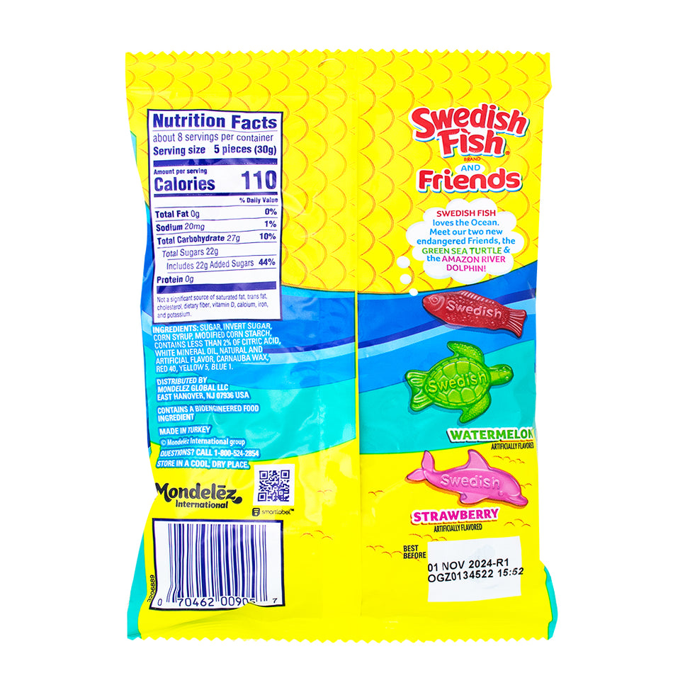 Swedish Fish & Friends - 8.04oz  Nutrition Facts Ingredients