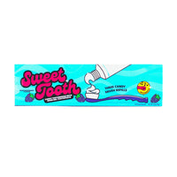 Sweet Tooth Candy Toothpaste and Toothbrush - 1.12oz - Gag Gift - Strawberry Candy - Blue Raspberry Candy - Sweet Tooth Candy Toothpaste - Toothpaste for kids - Toothbrush and toothpaste set - Fruit-flavoured toothpaste - Toothpaste for children