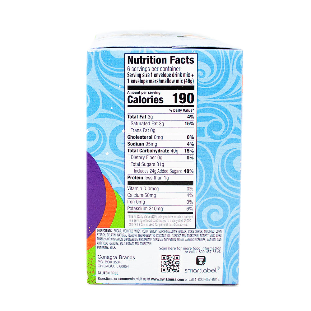 Swiss Miss Cinnamon Toast Crunch 6ct - 9.72oz Nutrition Facts Ingredients