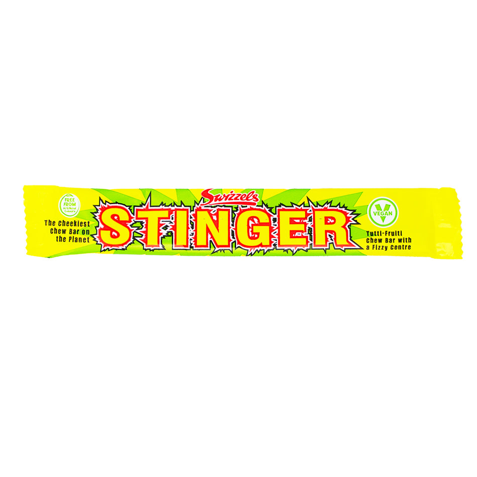 Swizzel's Stinger Chew Bar (UK) - 18g - Swizzels Candy - Sour Candy - Green Candy - British Candy - UK Candy - Swizzels Stinger Chew Bar