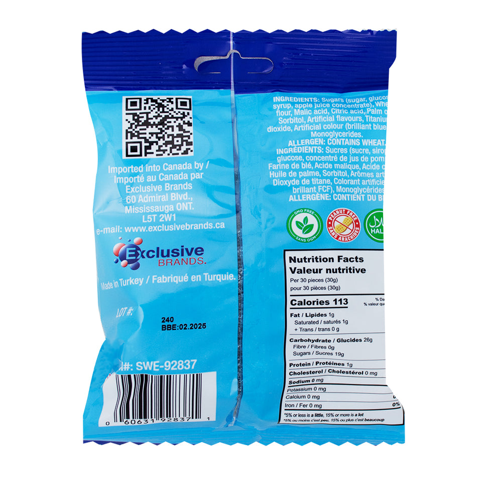 Tajubo Sour String Blue Raspberry - 80g  Nutrition Facts Ingredients