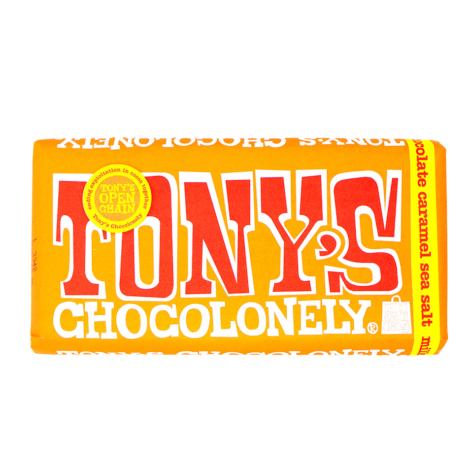 Tony's Chocolonely Milk Chocolate Caramel Sea Salt - 180g - Tony’s Chocolonely - Tony’s Chocolonely Chocolate - Tony's Chocolonely Milk Chocolate Caramel Sea Salt - Gourmet Chocolate - Sea Salt Chocolate - Premium Chocolate - Caramel Chocolate