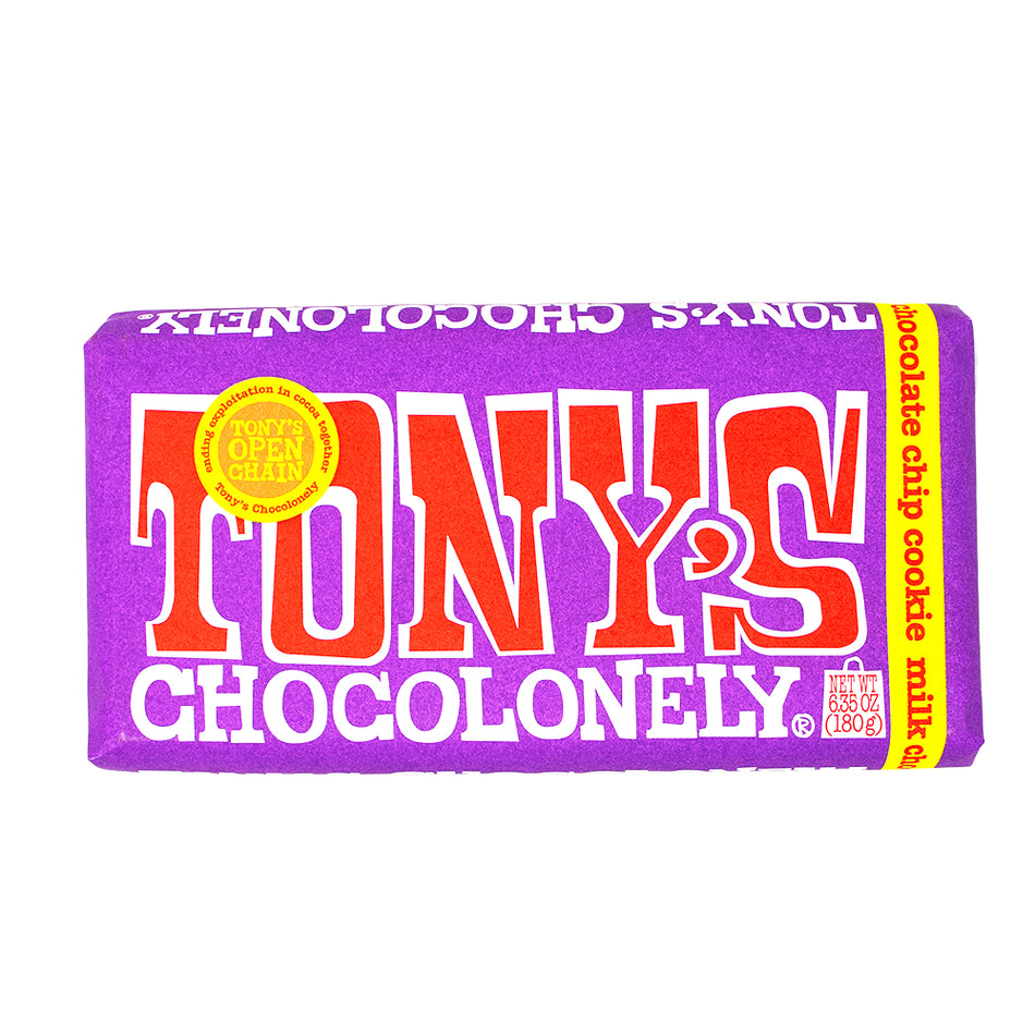 Tony's Chocolonely Milk Chocolate Chip Cookie - 180g - Tony’s Chocolonely Milk Chocolate Chip Cookie - Milk Chocolate - Tony’s Chocolonely - Tony’s Chocolonely Chocolate - Chocolate Chip Cookie