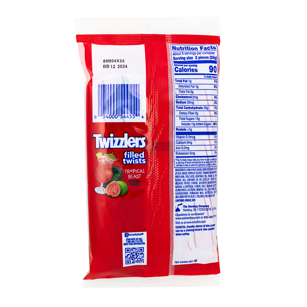 Twizzlers Tropical Blast Licorice Candy - 7oz  Nutrition Facts Ingredients