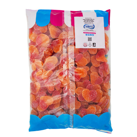 Vidal Peach Heart Gummies - 2kg Nutrition Facts Ingredients - Vidal Peach Heart Gummies - Heart-Shaped Peach Gummy Delights - Sweetheart-Approved Peach Candy - Shareable Valentine's Day Sweets - Irresistible Peach-Flavoured Gummies - Valentine's Day Candy Joy - Perfect Valentine's Day Gifts - Delicious Peachy Treats - Romantic Gummies for Valentine's - Sweet Love Celebration - Vidal - Vidal Candy - Gummy - Gummy Candy - Gummies - Valentine’s Day Candy 