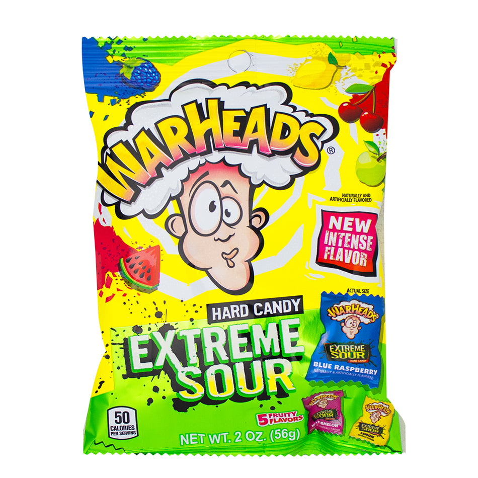 Warheads Extreme Sour Hard Candy Assorted 2oz