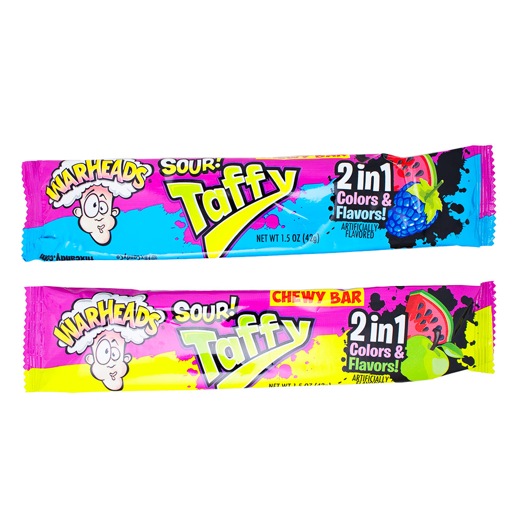 Warheads Sour Taffy Bar 2in1 - 1.49oz