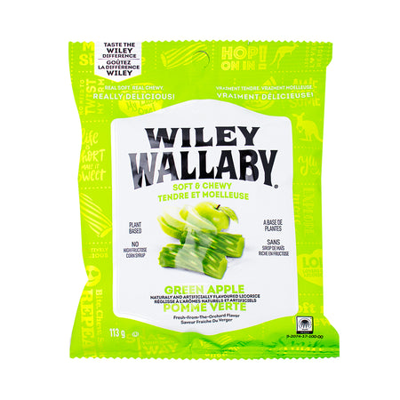 Wiley Wallaby Green Apple Licorice - 113g