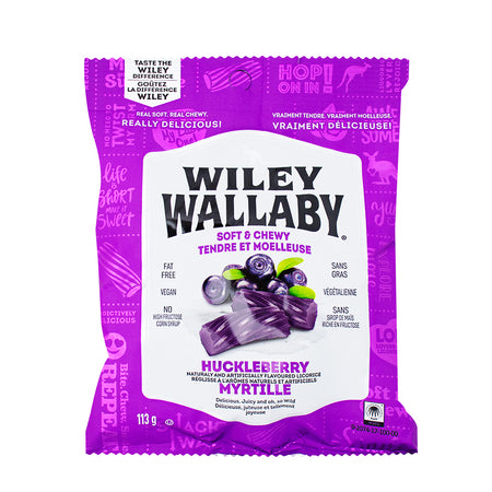 Wiley Wallaby Huckleberry Licorice - 113g