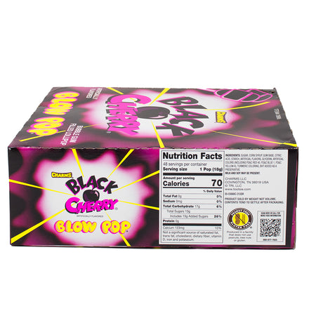 Charms Blow Pop Black Cherry - 48 Lollipops  Nutrition Facts Ingredients