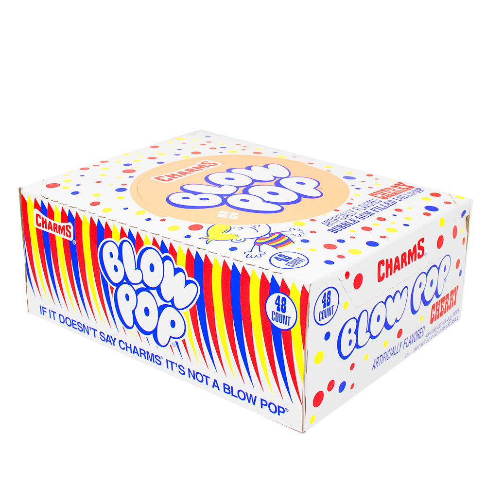 Charms Blow Pop Cherry | Old School Candy Lollipops – Candy