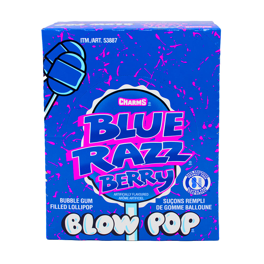 Charms Blow Pop Blue Razz Berry | Old School Candy Lollipops – Candy ...