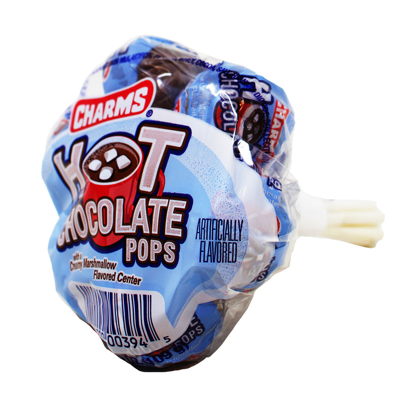 Charms Hot Chocolate Pops - 3.85oz - Charms Hot Chocolate Pops - Holiday Lollipops - Festive Candy Treats - Winter Chocolate Sweets - Christmas Flavour Experience - Cozy Marshmallow Licks