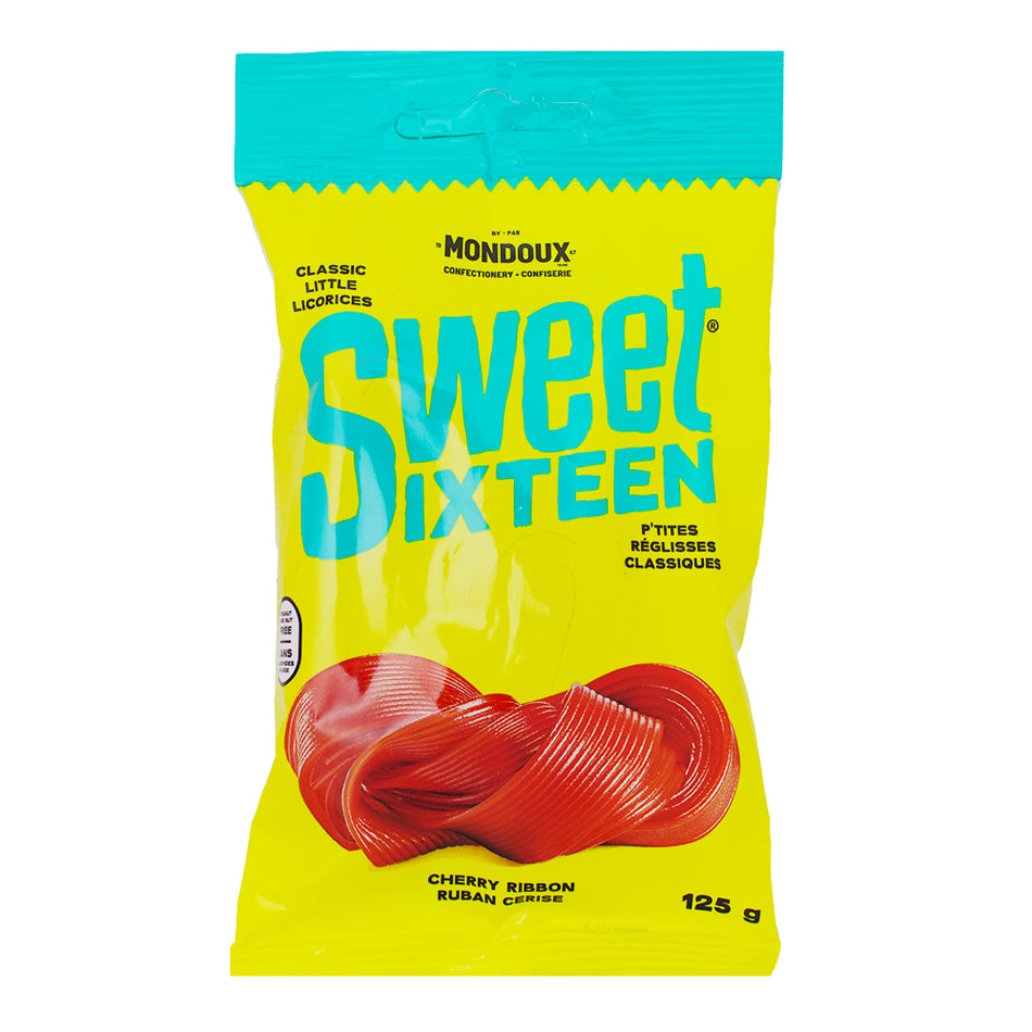 Sweet Sixteen Cherry Ribbon - 125g, sweet sixteen, sweet sixteen candy, canadian candy, canadian sweets, canadian treats