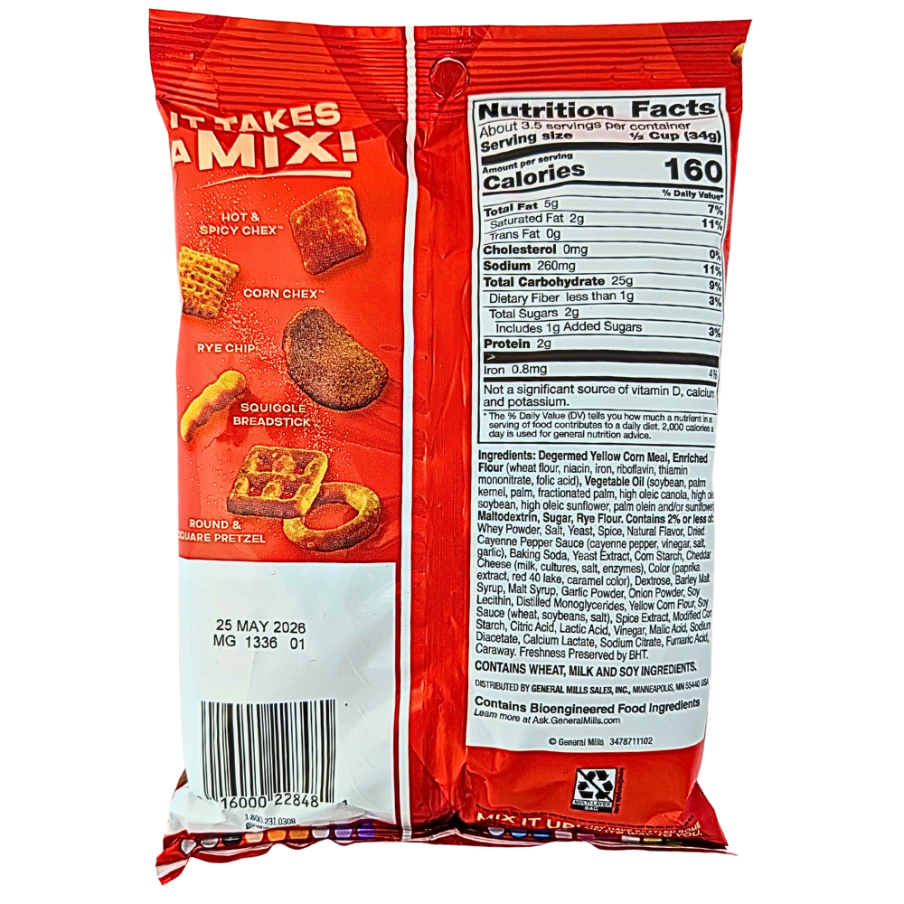 Chex Mix Hot & Spicy - 4.5oz | Candy Funhouse – Candy Funhouse CA