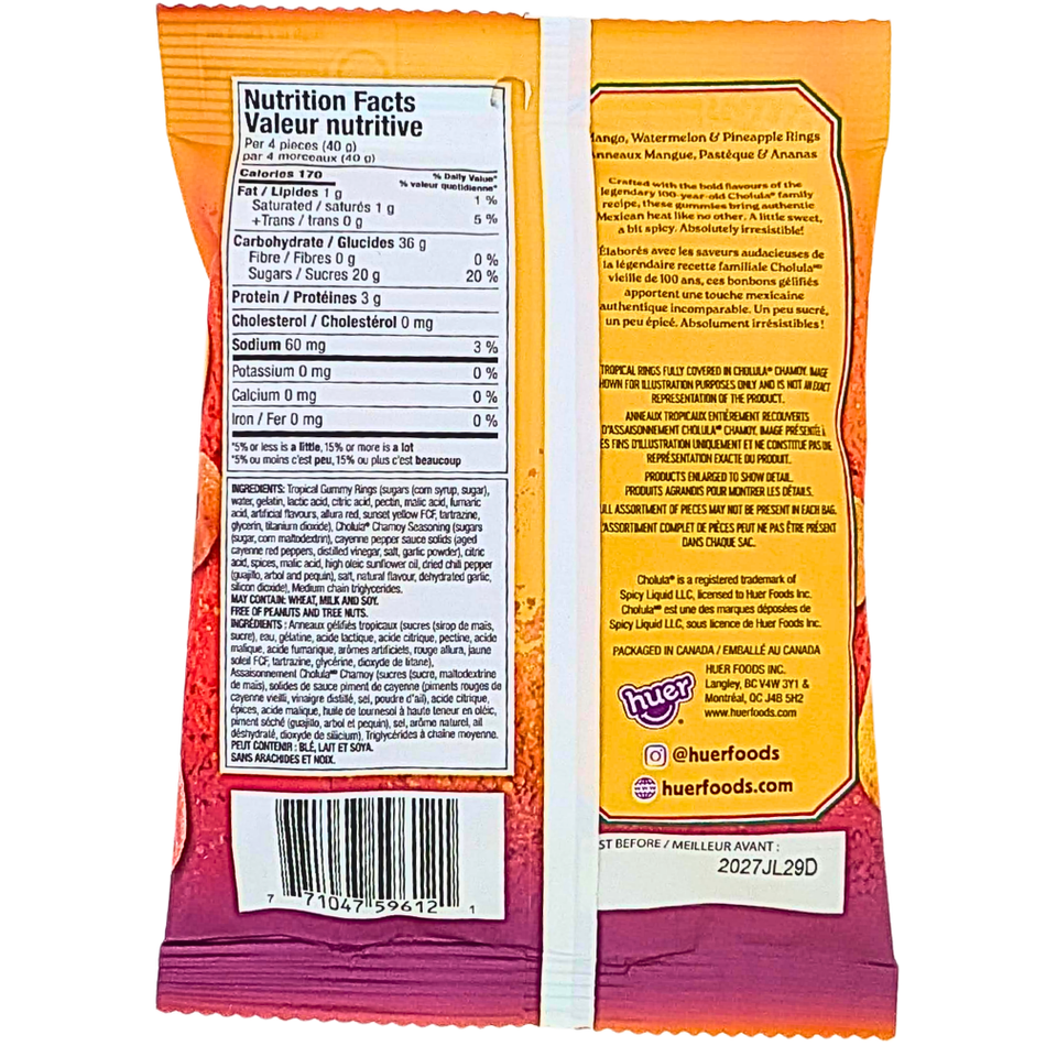 Cholula Chamoy Tropical Ring Mix - 100g