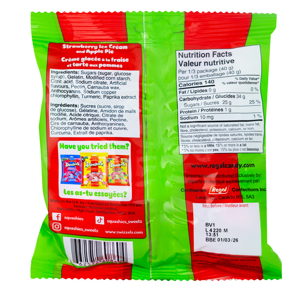 Christmas Squashies - 120g  Nutrition Facts Ingredients
