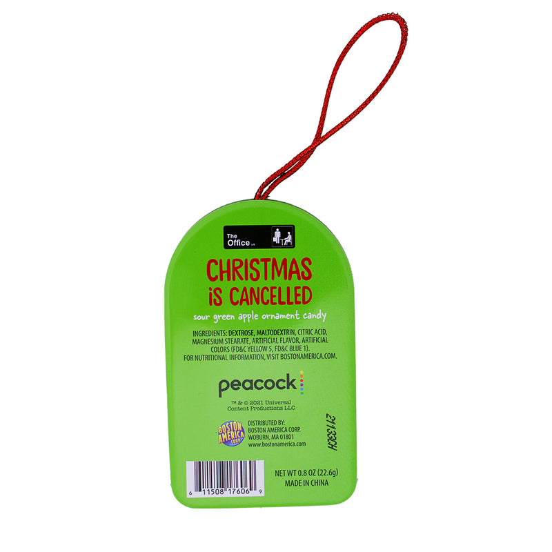 The Office Christmas is Cancelled Tin - .8oz Nutrition Facts Ingredients - The Office is Cancelled Tin - Holiday Gift for The Office Fans - Christmas Tin with The Office Goodies - Dunder Mifflin Inspired Christmas - Festive Office Desk Accessories - Christmas Candy - Christmas Treats